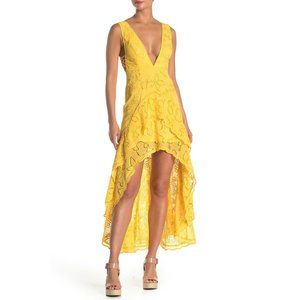 Free People $250 Catalina Lace Hi-Low Maxi Dress